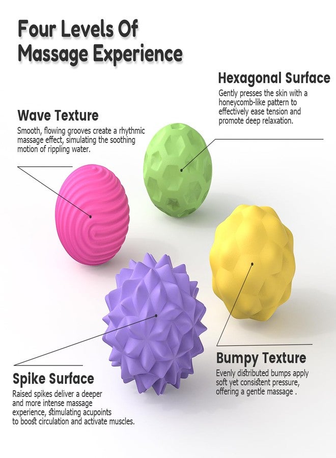 civan Silicone Sensory Fidget Toys Adults - 4pcs Textures Magnetic Ball Toy, Quiet Fidget Toys for Autism ADHD Stress Anxiety Relief, Office Classroom Gadgets, easter basket stuffers Women Men Gifts (Large) - Image 3